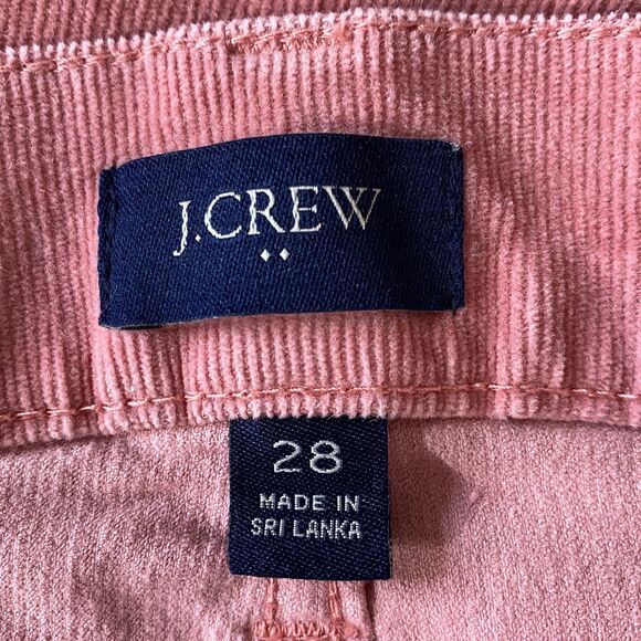 J. Crew 2022 Pink Mid-rise Skinny Corduroy Pant Women's Size 28 - Picture 3 of 8